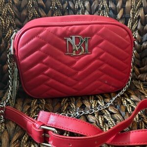 NWT!!! Badgley Mischka: 
Red/Silver: Purse Retail: $79 Vegan Leather.